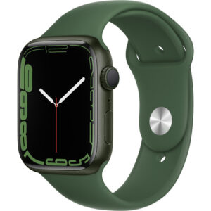 Apple Watch Series 7 (GPS, 45mm, Green Aluminum, Clover Sport Band)
